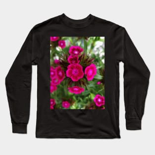 Blossoming garden carnation, magenta color print Long Sleeve T-Shirt